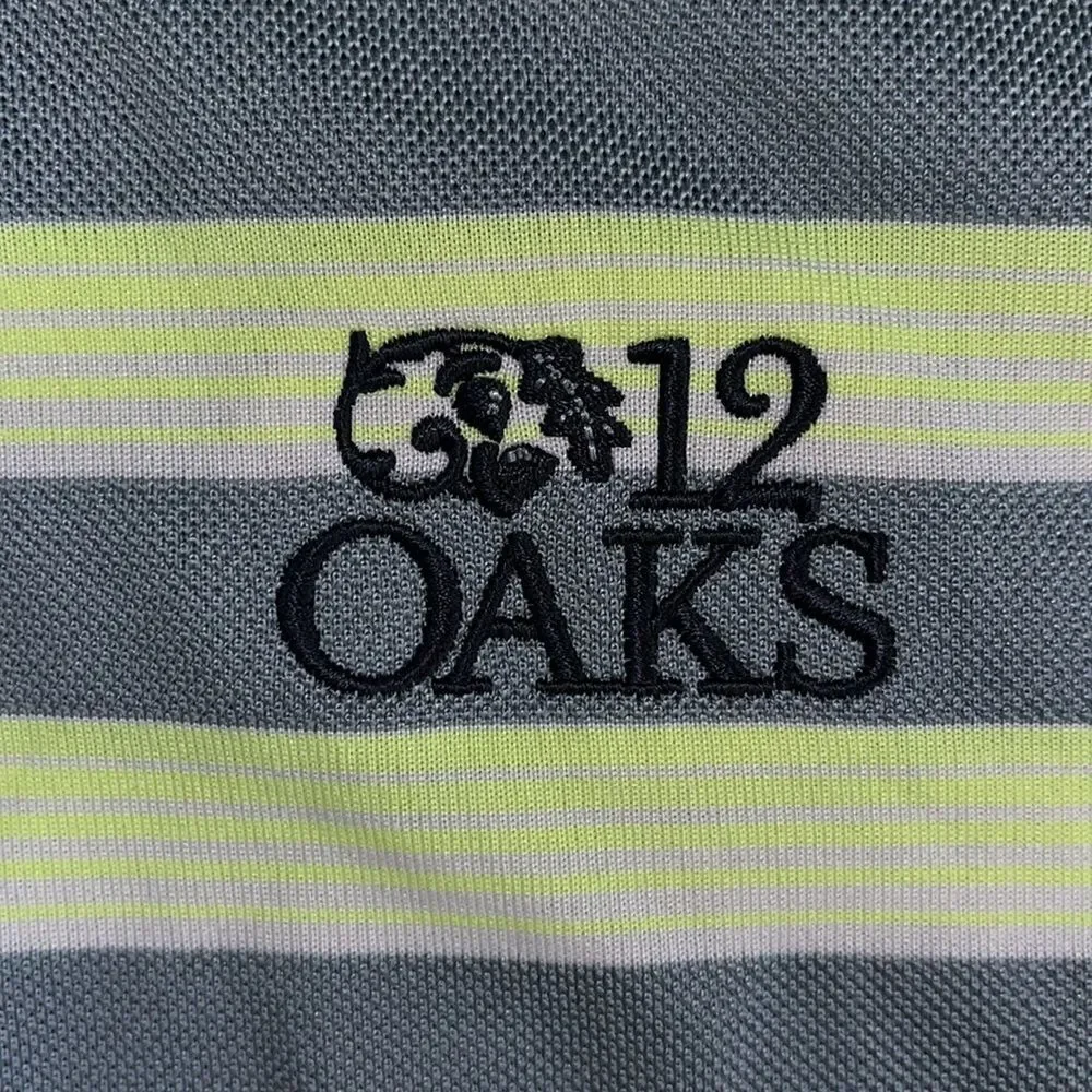 Nike Tour Performance Neon/Gray 12 Oaks Raleigh NC area Golf Course shirt L